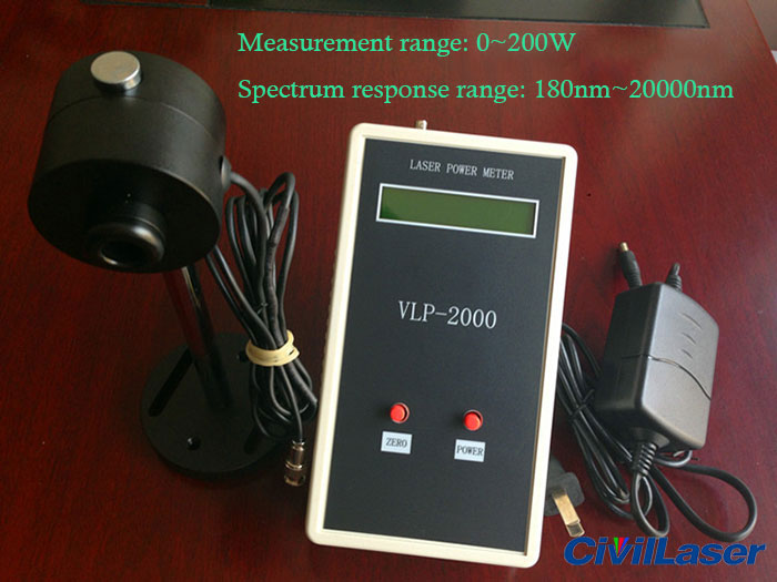 Laser power meter wide Rang 0~200W 180nm~20000nm High accuracy - Click Image to Close